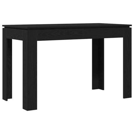 vidaXL Eettafel Zwart Eiken 120x60x76 cm Bewerkt Hout afbeelding2 - 1