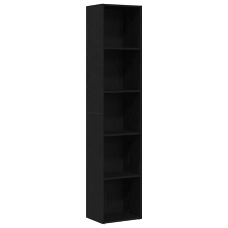 vidaXL Boekenkast Zwart Eiken 40x30x189 cm Engineered Wood afbeelding2 - 1