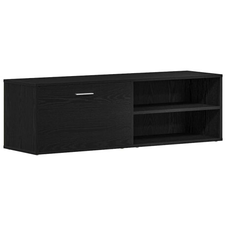 vidaXL TV-meubel Zwart Eiken 120x34x37 cm Bewerkt Hout afbeelding2 - 1