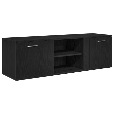 vidaXL TV-meubel Zwart Eiken 120x34x37 cm Bewerkt Hout afbeelding2 - 1