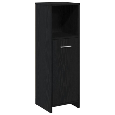 vidaXL Badkamerkast Zwart Eiken 30x30x95 cm Bewerkt Hout afbeelding2 - 1