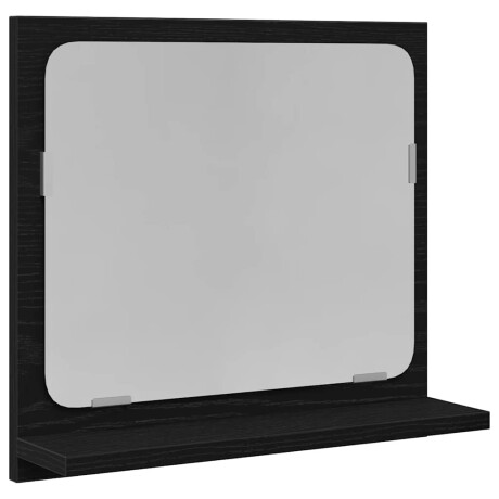 vidaXL Badkamerspiegel Zwart Eiken 40x10,5x37 cm Bewerkt Hout afbeelding2 - 1