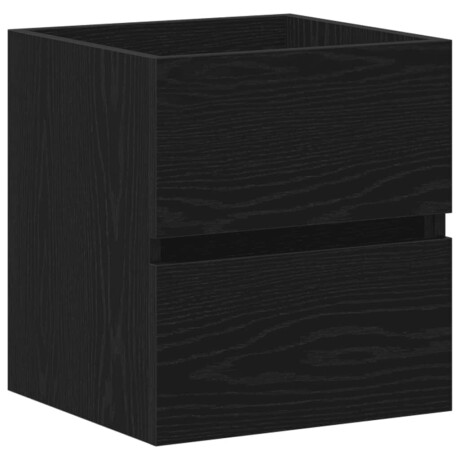 vidaXL Badkamerwastafelkast Zwart Eiken 41x38,5x45 cm Bewerkt Hout afbeelding2 - 1