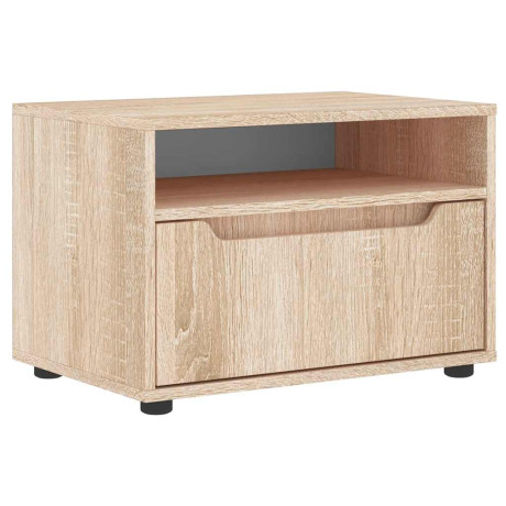 vidaXL Tv-meubel VISNES 60x40x38 cm bewerkt hout sonoma eikenkleurig afbeelding2 - 1