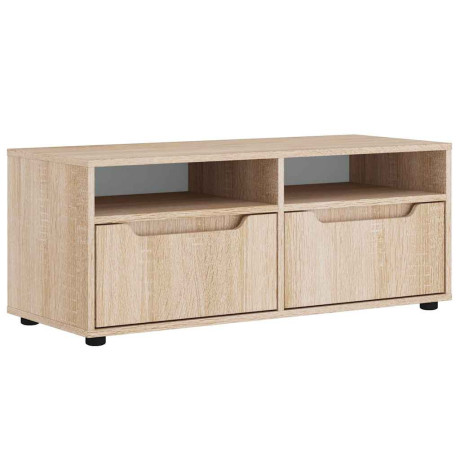 vidaXL Tv-meubel VISNES 100x40x38 cm bewerkt hout sonoma eikenkleurig afbeelding2 - 1