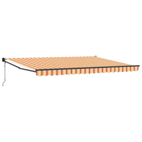 vidaXL Inklapbaar Zonnescherm geel en oranje 450 × 300 cm Stof afbeelding2 - 1