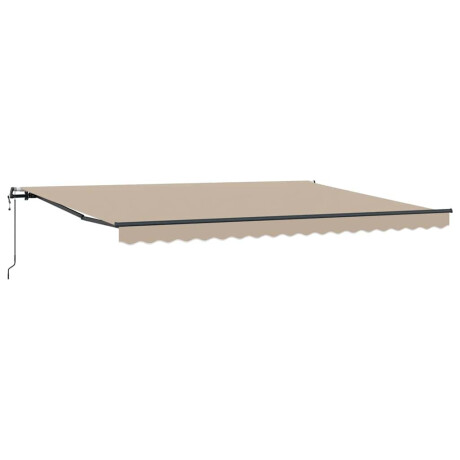 vidaXL Inklapbaar Zonnescherm Beige 450 ×300 cm Stof afbeelding2 - 1
