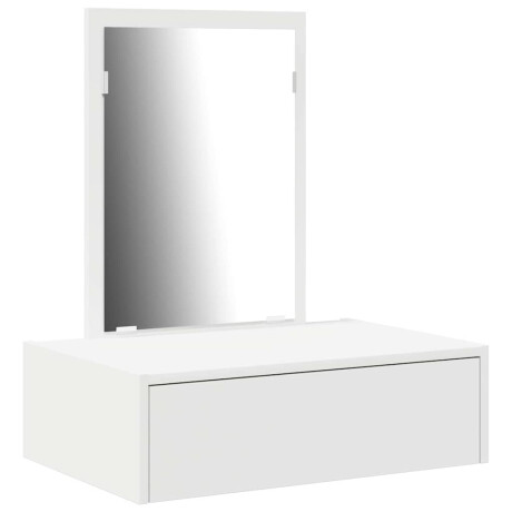 vidaXL Plafondtafel met lade Wit 60 x 40 x 70 cm Bewerkt hout afbeelding2 - 1