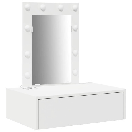 vidaXL Plafondtafel met lade Wit 60 x 40 x 70 cm Bewerkt hout afbeelding2 - 1