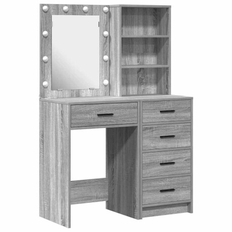 vidaXL Plafondtafel met lade 2 pcs Grijs 50 x 41 x 135 cm Bewerkt hout afbeelding2 - 1
