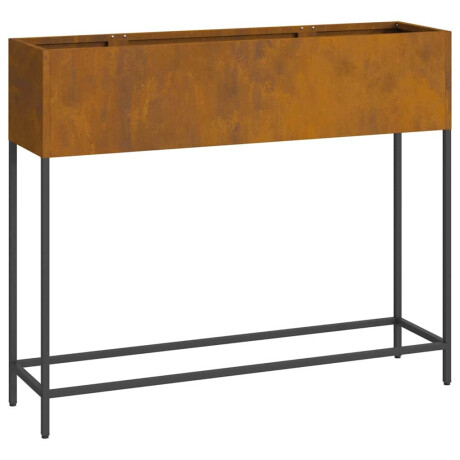 vidaXL Verhoogde Tuin Plantbak Roestig 100 x 26 x 82 cm Staal afbeelding2 - 1