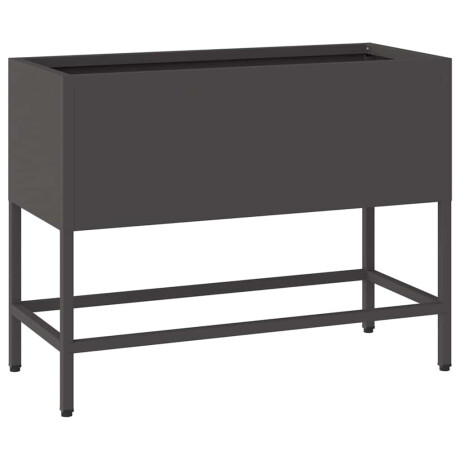 vidaXL Verhoogde Tuin Plantbak Zwart 60 x 26 x 45 cm Staal afbeelding2 - 1