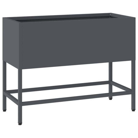 vidaXL Verhoogde Tuin Plantbak Antraciet 60 x 26 x 45 cm Staal afbeelding2 - 1