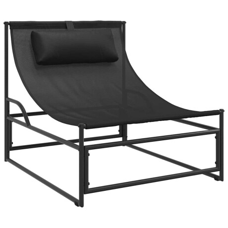 vidaXL Tuinligstoel Antraciet 87x74x73 cm Staal en Textileen afbeelding2 - 1