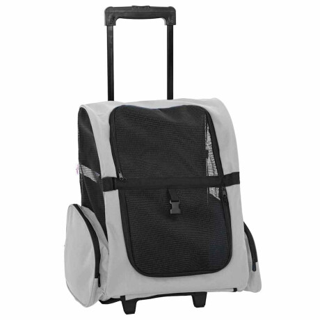 vidaXL Huisdierentrolley 3-in-1 48x32x57 cm oxford stof grijs afbeelding2 - 1