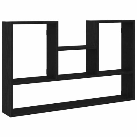 vidaXL Wandplank Zwart Eiken 99x15x60 cm Bewerkt Hout afbeelding2 - 1