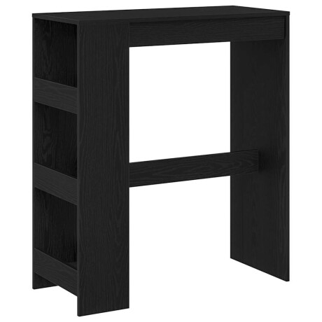 vidaXL Bartafel met rekken Zwarte eik 90x40x103,5 cm bewerkt hout afbeelding2 - 1