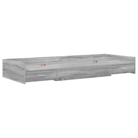 vidaXL Bedframe met hoofdeinde Grijs Sonoma 80 x 200 cm Bewerkt hout afbeelding2 - 1