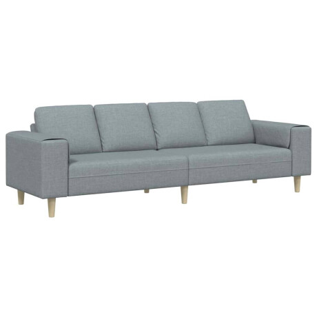 vidaXL Woonkamer Bank Lichtgrijs 250 x 77 x 76 cm Polyester afbeelding2 - 1