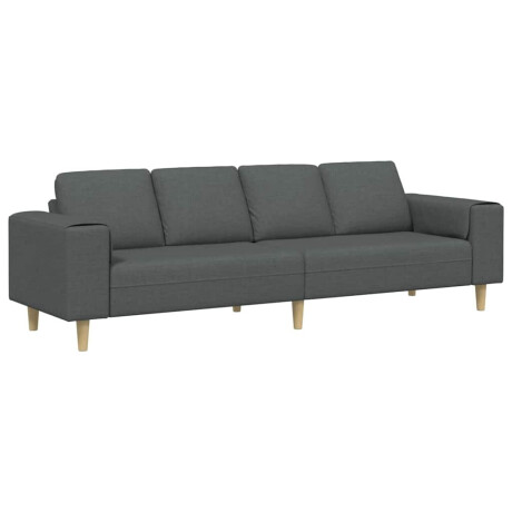 vidaXL Woonkamer Bank Donkergrijs 250 x 77 x 76 cm Polyester afbeelding2 - 1