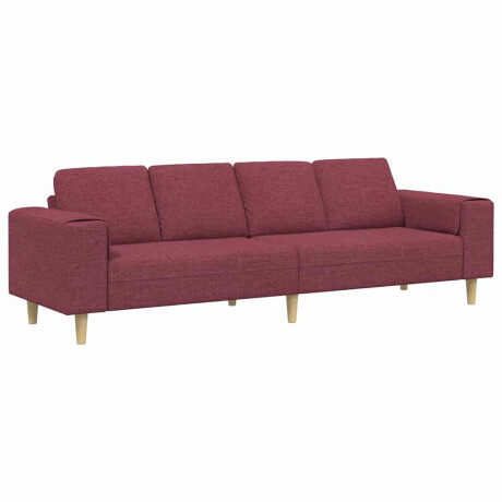 vidaXL Woonkamer Bank Wijnrood 250 x 77 x 76 cm Polyester afbeelding2 - 1