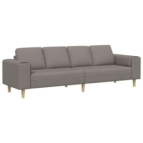 vidaXL Woonkamer Bank Taupe 250 x 77 x 76 cm Polyester afbeelding2 - 1