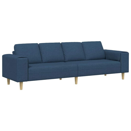 vidaXL Woonkamer Bank Blauw 250 x 77 x 76 cm Polyester afbeelding2 - 1