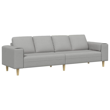 vidaXL Woonkamer Bank Wolkengrijs 250 x 77 x 76 cm Polyester afbeelding2 - 1