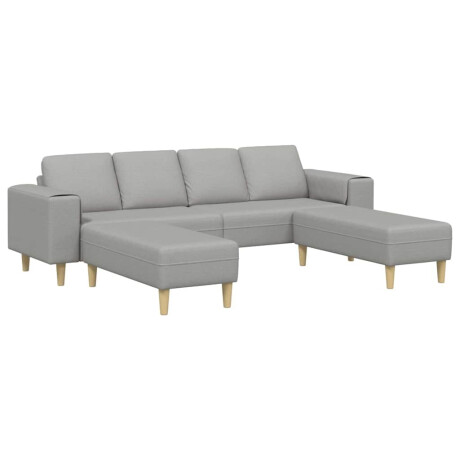 vidaXL Woonkamer Bank 3 pcs Wolkengrijs 250 x 188 x 76 cm Polyester afbeelding2 - 1