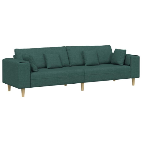vidaXL Bank met kussen Donkergroen 250 x 77 x 76 cm Stof afbeelding2 - 1