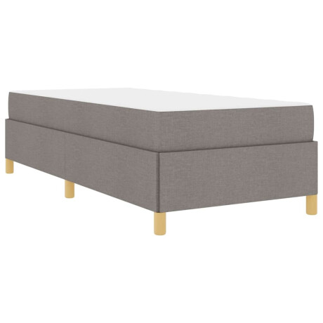vidaXL Boxspring bed Anders Taupe en Wit 90 x 190 cm Stof afbeelding2 - 1