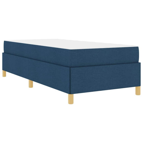 vidaXL Boxspring bed Anders Blauw en Wit 90 x 190 cm Stof afbeelding2 - 1