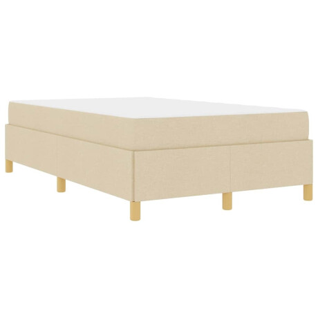 vidaXL Boxspring bed Anders Wit en Crème 120 x 190 cm Polyester afbeelding2 - 1
