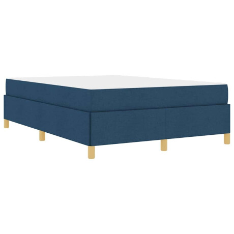 vidaXL Boxspring bed Anders Blauw en Wit 140 x 190 cm Stof afbeelding2 - 1
