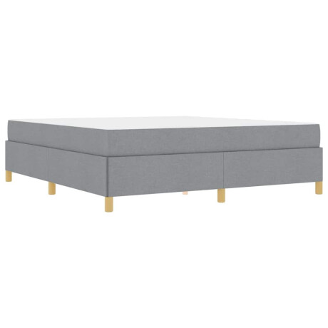 vidaXL Boxspring bed Anders Lichtgrijs en Wit 180 x 200 cm Stof afbeelding2 - 1
