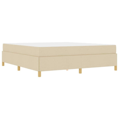 vidaXL Boxspring bed Anders Zwart en Bruin en Wit 180 x 200 cm Stof afbeelding2 - 1