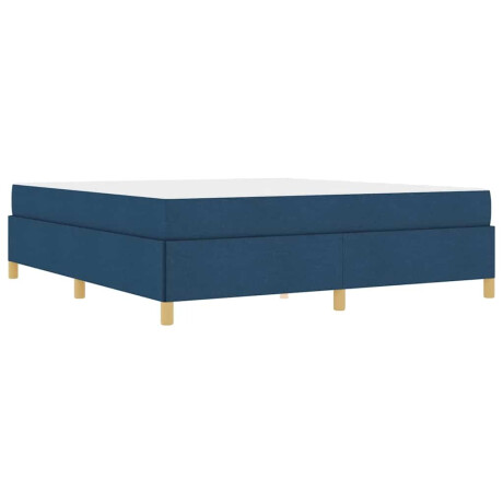 vidaXL Boxspring bed Anders Blauw en Wit 180 x 200 cm Stof afbeelding2 - 1