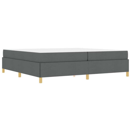 vidaXL Boxspring bed Anders Donkergrijs 200 x 200 cm Stof afbeelding2 - 1