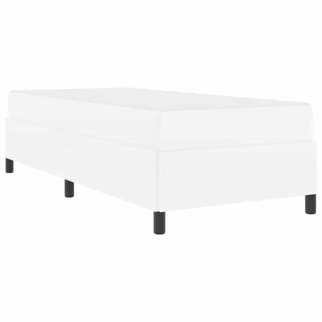 vidaXL Bedframe met matras Wit 80 x 200 cm Stof afbeelding2 - 1