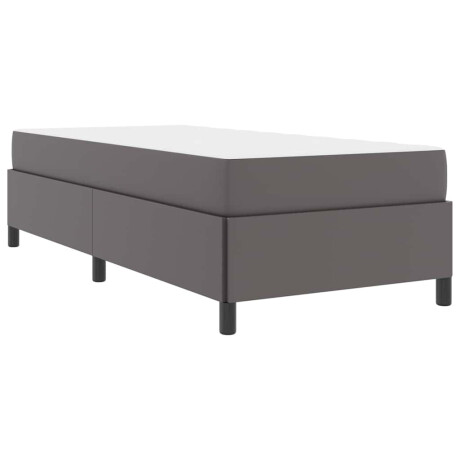 vidaXL Bedframe met matras Grijs 90 x 200 cm Stof afbeelding2 - 1
