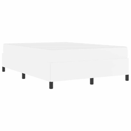 vidaXL Bedframe met matras Wit 140 x 190 cm Stof afbeelding2 - 1