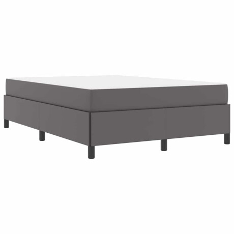 vidaXL Bedframe met matras Grijs 140 x 190 cm Stof afbeelding2 - 1