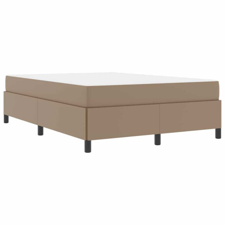 vidaXL Bedframe met matras Cappuccino 140 x 190 cm Stof afbeelding2 - 1