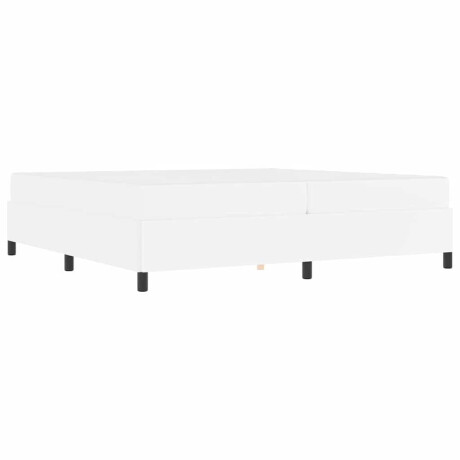 vidaXL Bedframe met matras Wit 200 x 200 cm Kunstleer afbeelding2 - 1