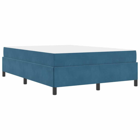vidaXL Bedframe Anders Donkerblauw en wit 140 x 190 cm Fluweel afbeelding2 - 1