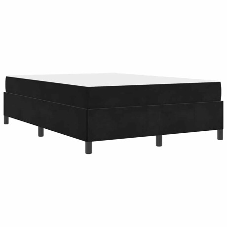 vidaXL Bedframe met matras Zwart 160 x 200 cm Stof afbeelding2 - 1