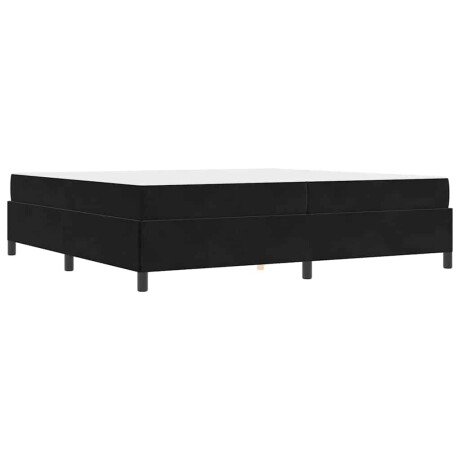 vidaXL Bedframe Anders Zwart en Wit en Zwart 200 x 200 cm Fluweel afbeelding2 - 1