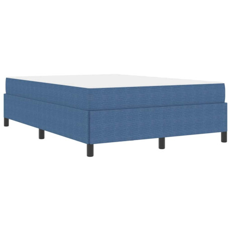 vidaXL Bedframe Anders Blauw 140 x 190 cm Katoenen stof afbeelding2 - 1