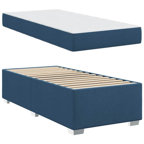 vidaXL Bedframe Anders Blauw 80 x 200 cm Stof afbeelding2 - 1