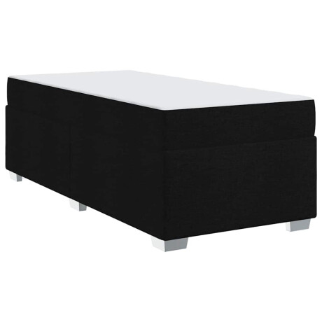 vidaXL Bedframe met matras Zwart 90 x 190 cm Stof afbeelding2 - 1